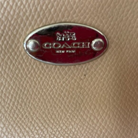 COACH East/West Pop Crossbody Tan Purse Adjustable Shoulder Bag F52881 - Picture 5 of 17